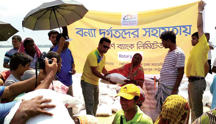 EBL donates relief to the flood affected people of Rangpur division of the country